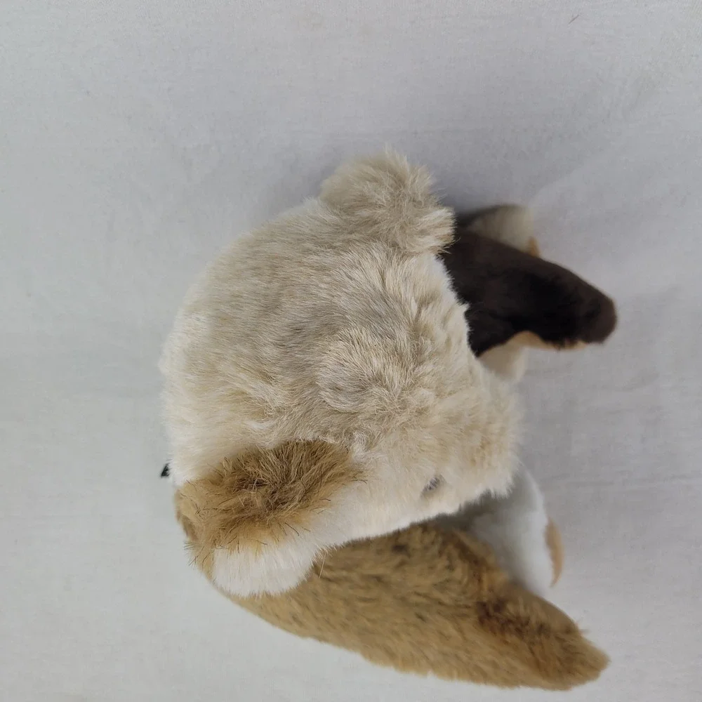 Vermont Teddy Bear Jointed Patchwork Plush Brown Tan Cream 2011